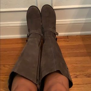 Gray suede boots size 7 1/2 Marc Fisher